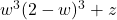 Rendered by QuickLaTeX.com w^3(2-w)^3+z