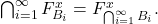\bigcap_{i=1}^\infty F^x_{B_i} = F^x_{\bigcap_{i=1}^\infty B_i}.