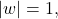 |w|=1,