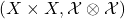 (X \times X, \mathcal{X} \otimes \mathcal{X})
