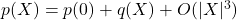 p(X)=p(0)+q(X)+O(|X|^3)