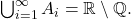 \bigcup_{i=1}^\infty A_i = \mathbb{R} \setminus \mathbb{Q}.